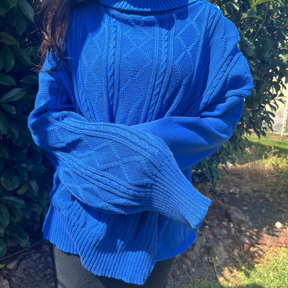 Two Textured Knit Sweater